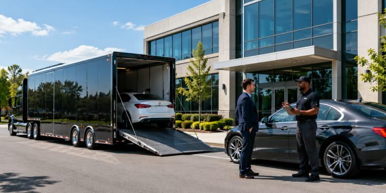 business-and-office-address-door-to-door Enclosed Auto Transport image